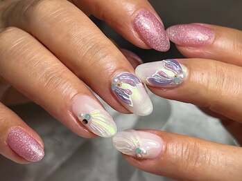 ネイルサロン プール ヴー(Nail Salon Pour Vous)/【夏定額】人魚しっぽネイル