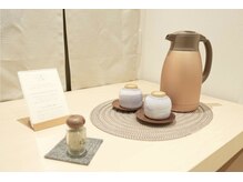 木浴後はHOTティーや季節のドリンクで汗が引くまでリラックス♪