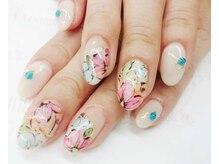 ネイリシャス(NAILICIOUS)/手描きフラワー♪