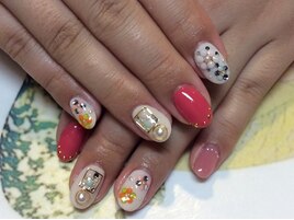 ～ストーンフラワーネイル～