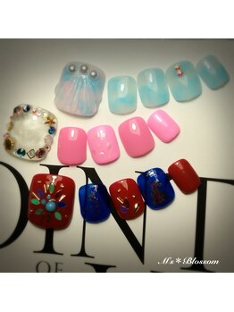 ネイルサロンアンドスクールエムズブロッサム(Nailsalon & school M's Blossom)/７月定額制ＦＯＯＴジェルコース