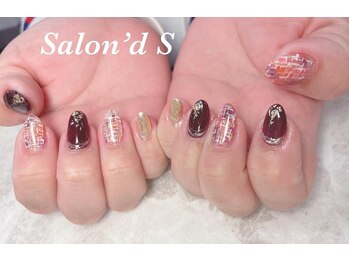 サロンドエス(Salon’d S.)/ツイードネイル