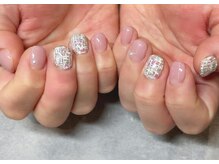 ネイルアンドアイラッシュスタジオ シュシュ(chouchou)/ツイードショートネイル