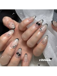 ブラック細フレンチ