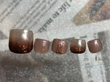 アイネイルズ 横浜EAST店(I-nails)/ミラーグラデフットネイル