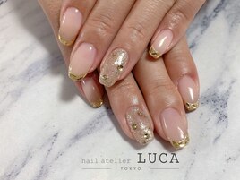 W-451 ガラスフレンチネイル