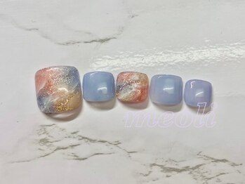 ミオリィ(meoli)/ワンカラー＋ラメアート