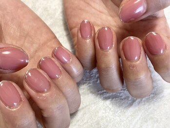 ジュエ ネイルスタジオ(jouer nailstudio.)/ミラーフレンチネイル