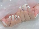ホワイトネイル ¥8000