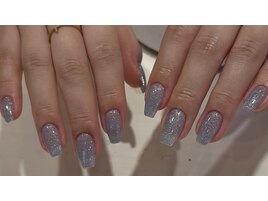 クリアブルー×ラメ