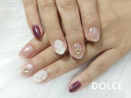 キルティング×マグネットネイル