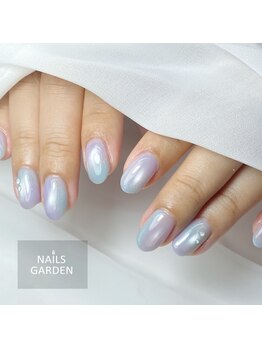 ネイルズガーデン(NAILS GARDEN)/梅雨ネイル×水滴ネイル