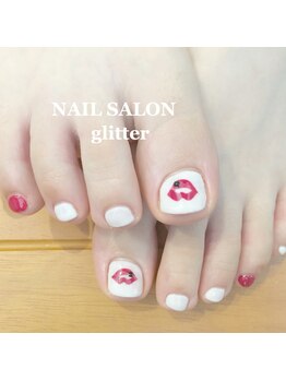 ネイルサロン グリッター(NAIL SALON glitter)/くちびるフットネイル