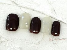 ネイルメゾン 池袋店(NAIL MAISON)/リボンクリームブラウン￥8050