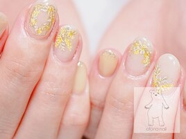 春ネイル ミモザネイル