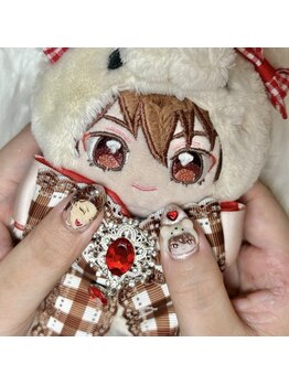 ネイルサロン スラッシュ(SLASH)/ 【momo】痛ネイル/3Dパーツ作成