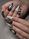 ギャル黒ネイル