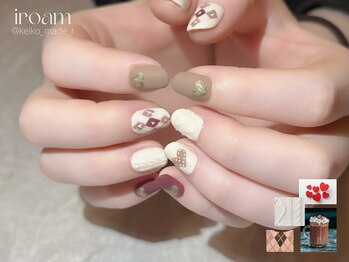 バレンタインネイル/アーガイル