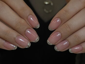 ハイネイル 池袋(Hi nail)/キラキラガラスフレンチ