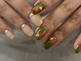 こなれ感秋色モードネイル