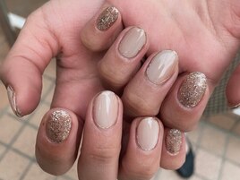 ラメ×ニュアンスネイル