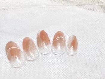 塗りかけネイル/シンプルネイル