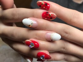 ハートバレンタインネイル♪