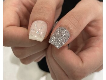 ルアナネイルナゴヤ(LUANA nail nagoya)/フラッシュリボンネイル