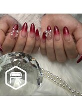 レディスペネイル ノウラ 名駅店(Redispe nail NouRa)/赤色ネイル