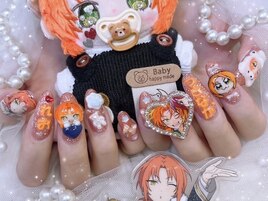 痛ネイル 推しネイル ガーリー