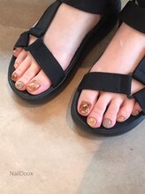 ネイル ドゥ 岡山駅前店(Nail Doux)/アースカラーフットネイル