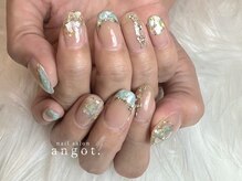 アンガット(angot.)/ミントブルー×シェルフレンチ