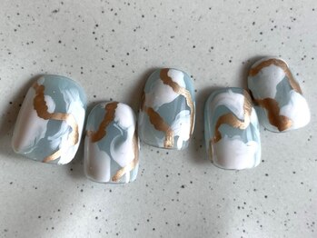 アイネイルズ 池袋店(I-nails)/もやもやゴールドライン