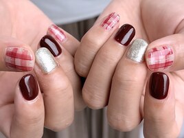名駅チェックネイル