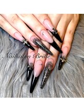 エスフィーネイルサロン ブリーユ(Esfy nailsalon Brille)/黒フレンチネイル
