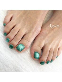 アゲート(Agate)/初夏フットネイル