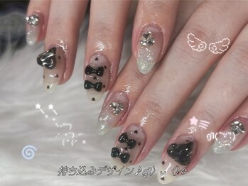 mimi.nail 吉祥寺 ウィッシュコア/バレエコア/長さだし/持ち込み/ガーリー/フィルイン/