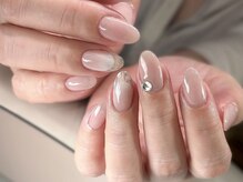 エムディーエーネイル(M.D.A NAiL)/キラキラクリア風フレンチ