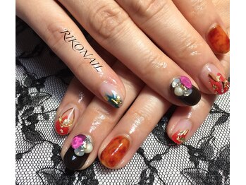 リコ ネイル(RIKO NAIL)/べっ甲×ビジュー