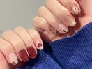 バレンタインネイル