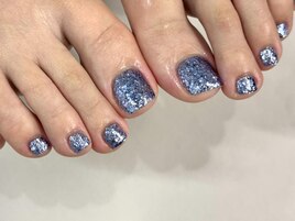 【フットネイル】ラメワンカラー