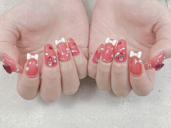 ネイル ビューティーマジック 葛西本店/ラブリーリボンネイル