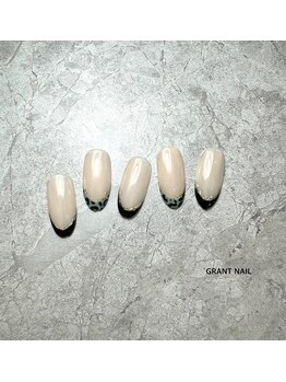 グラントネイル 和歌山店(GRANT NAIL)/レオパードフレンチ☆川島