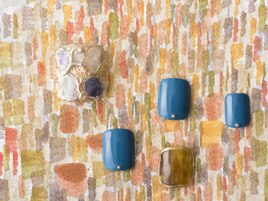 シェル×べっ甲フットネイル