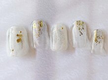 アイネイルズ 梅田店(I nails)/ホワイトゴールドニュアンス