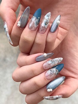 グレイジュ(GREIGE.)の写真/特別なイベントにおすすめ☆長さ出しのスラリと美しいフォルムにこだわりが◎あなたの憧れの綺麗な指先に♪