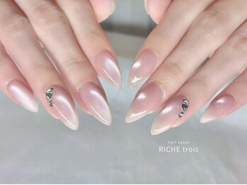 リッシュ トロワ(RICHE trois)の写真/【人気No1オフィスシンプル定額¥7700】パラジェル認定サロン☆1つ1つ説明してくれるので初めての方も安心♪