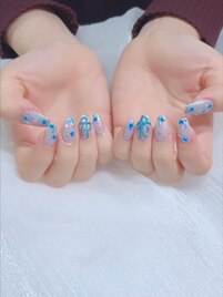 ハートホログラムネイル