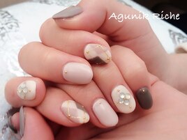 【チェックネイル】