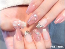 ファストネイル mozoワンダーシティ店(FAST NAIL)/ぷっくりフラワー×ニュアンス